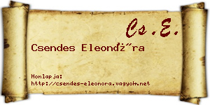 Csendes Eleonóra névjegykártya
